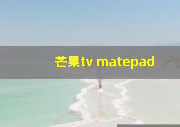 芒果tv matepad